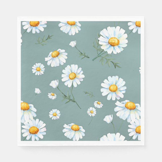 Chamomile Flower Pattern Napkins (Front)