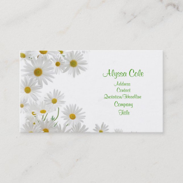 Chamomile Flowers Business Card (Front)