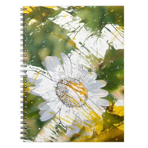 Chamomile Modern Flower Design Notebook