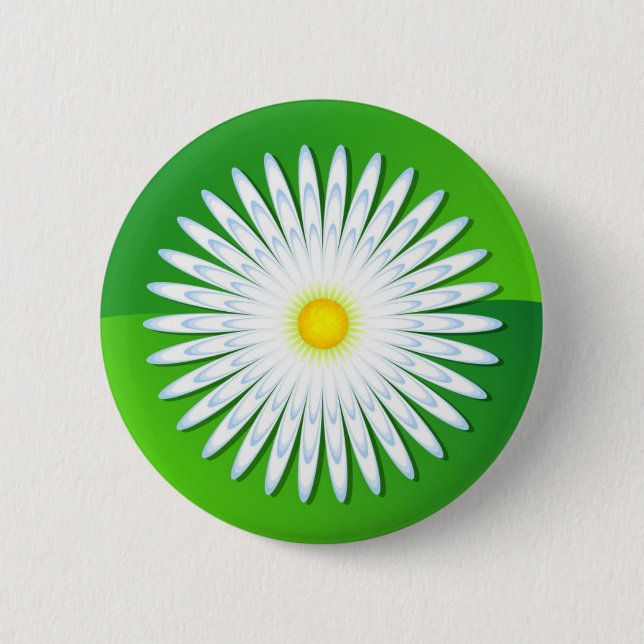 Chamomile Pinback Button (Front)