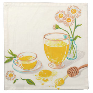 Chamomile Serenity – Tea & Honey Cloth Napkin