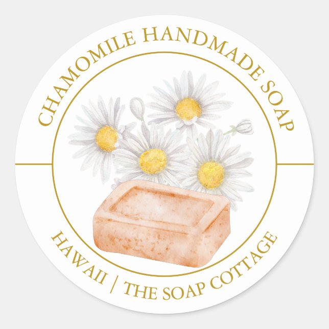 Chamomile Soap label (Front)
