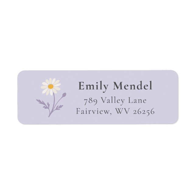 Chamomile Sprig - Lavender Gray Label (Front)
