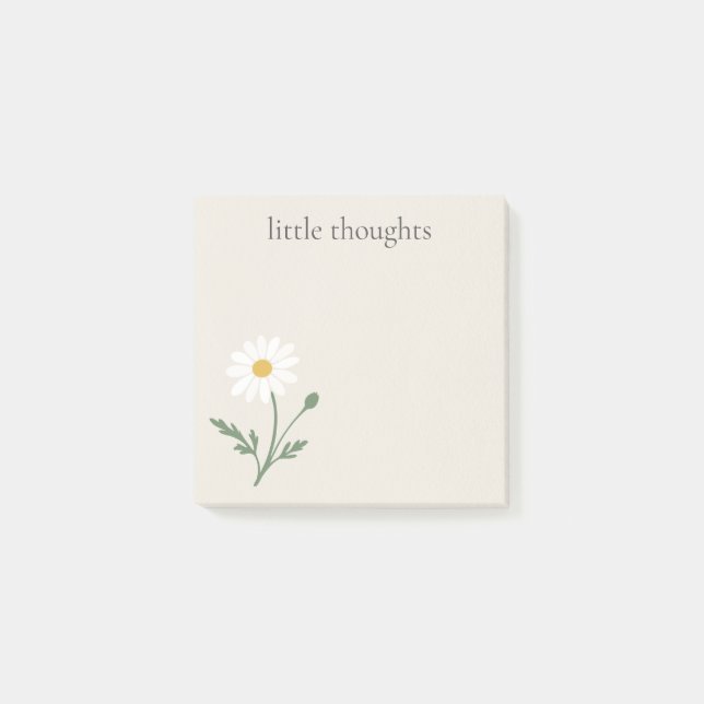 Chamomile Sprig - Soft Cream Post-it Notes (Front)