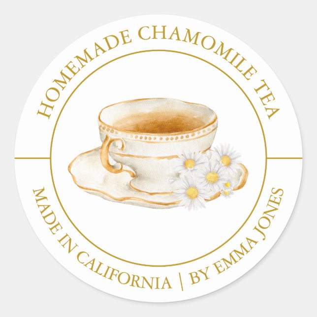 Chamomile Tea Modern label (Front)