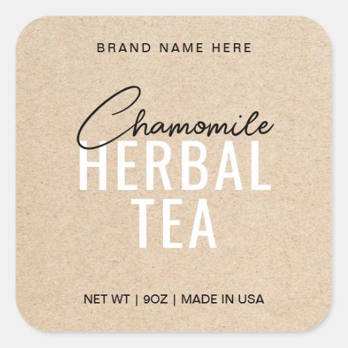 Chamomile Tea Product Label Stickers Packaging