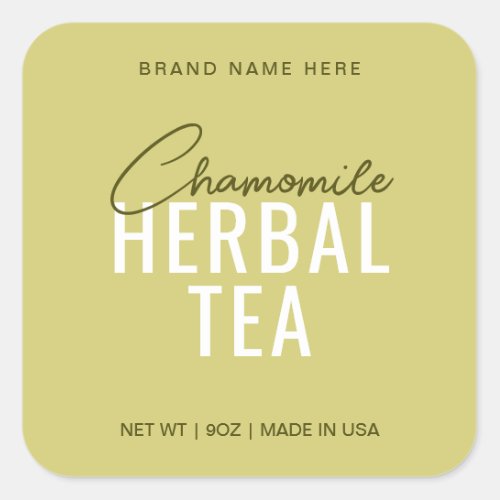 Chamomile Tea Product Label Stickers Packaging