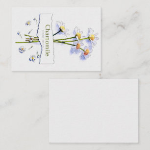 Chamomile vintage watercolour thermal tumbler post business card