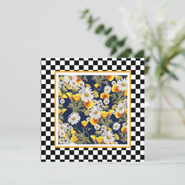 Chamomiles  Poppies and Checkerboard   (Standing Front)