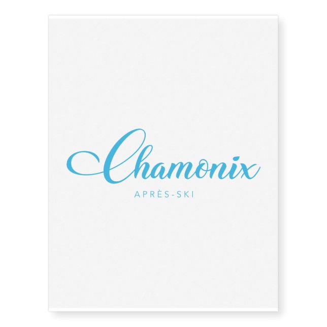 CHAMONIX Apres-Ski Temporary Tattoos (Front)