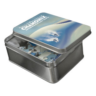 Chamonix - Auvergne-Rhône-Alpes France ski poster Jigsaw Puzzle