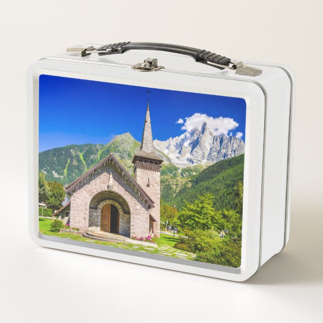 Chamonix church metal lunch box (Front)