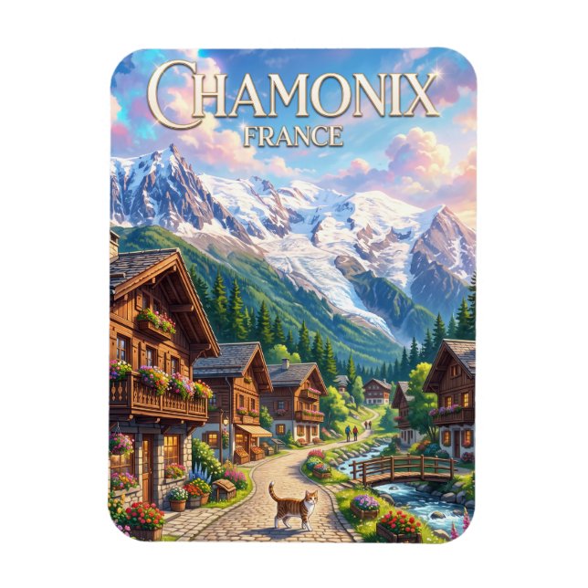 Chamonix France Magnet (Vertical)