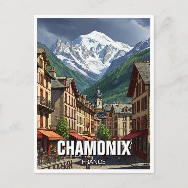 Chamonix France Mont Blanc Postcard (Front)