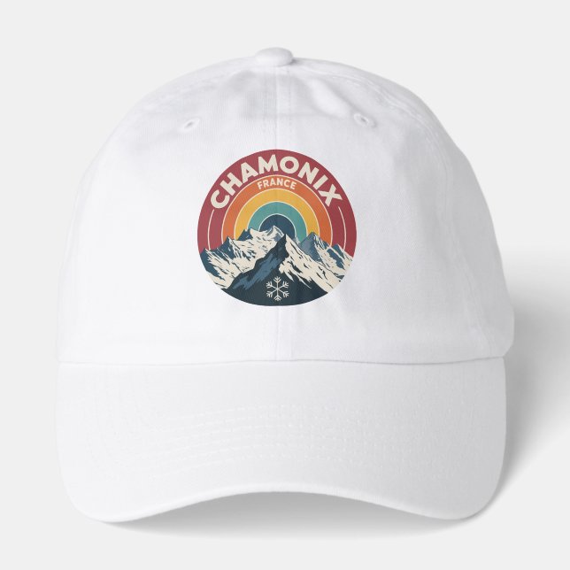 Chamonix France Retro Mountain Cap (Front)