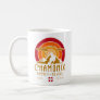 Chamonix France Retro Sunset Skiing Souvenirs 80s Coffee Mug