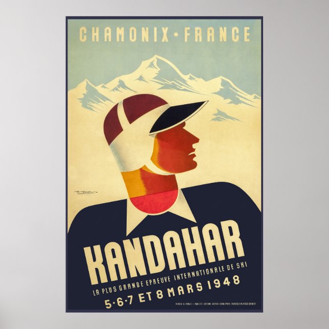 Chamonix, France, Ski Poster (Front)