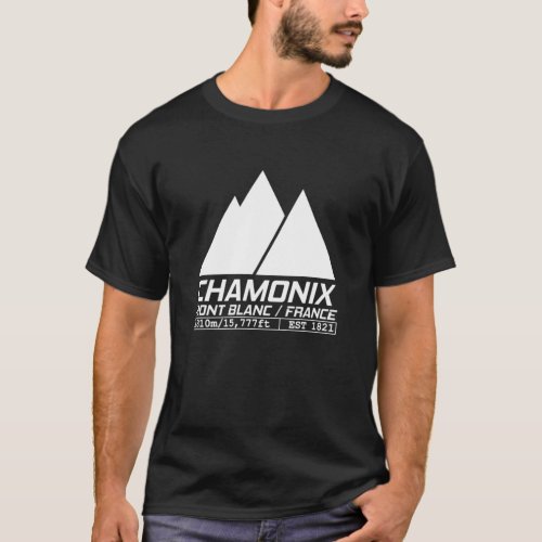 Chamonix France Ski Resort Mont Blanc Skiing  Esse T_Shirt