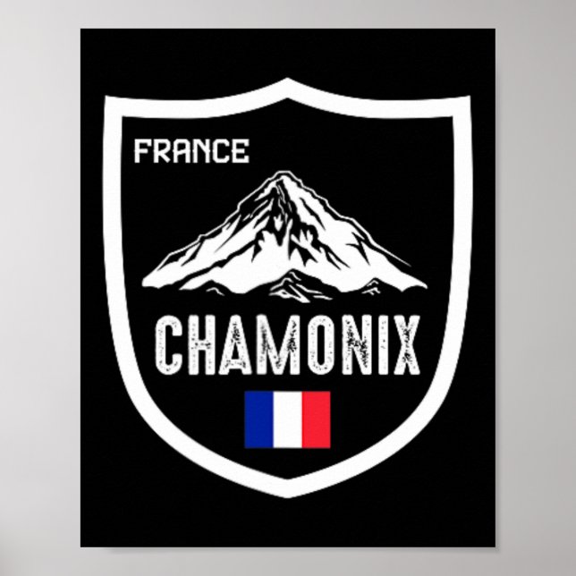 Chamonix France Ski Resort Skiing Mountain French  Poster (Front)