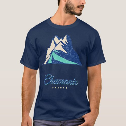 Chamonix France Ski Resort Snowboard  T_Shirt