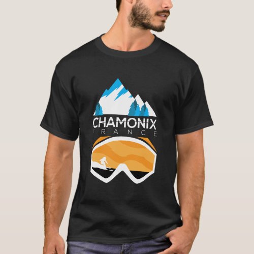 Chamonix France Ski Snowboard Clothing T_Shirt