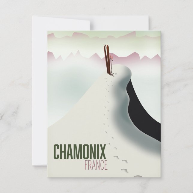 Chamonix France ski travel poster (Front)