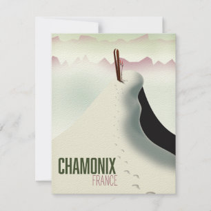 Chamonix France ski travel poster