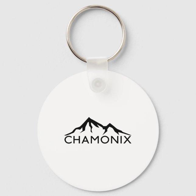 Chamonix France Skiing  Keychain (Front)