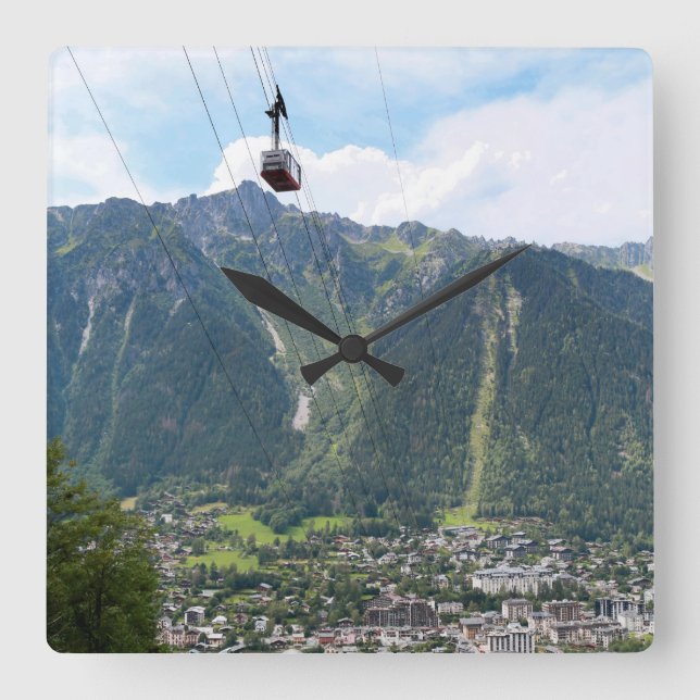 Chamonix - France Square Wall Clock (Front)