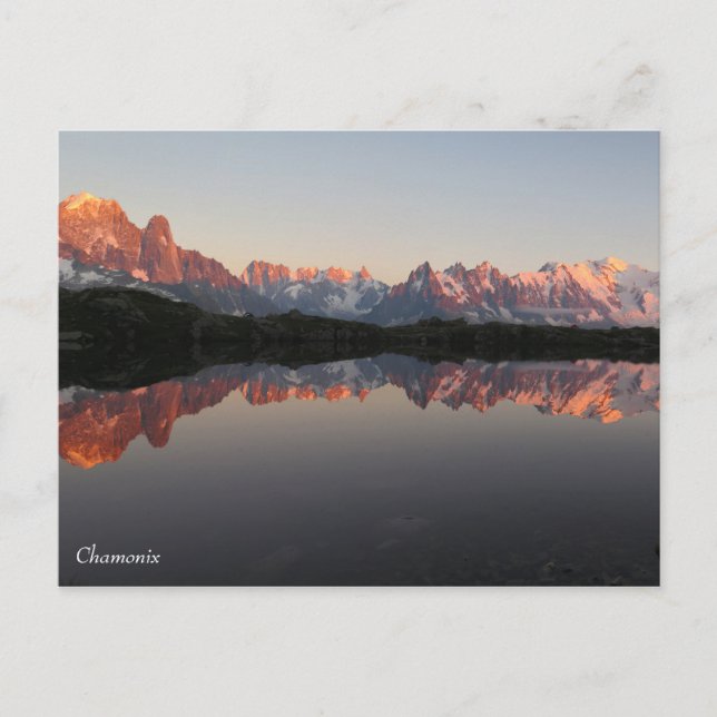 Chamonix Lac de Cheserys sunset Postcard (Front)
