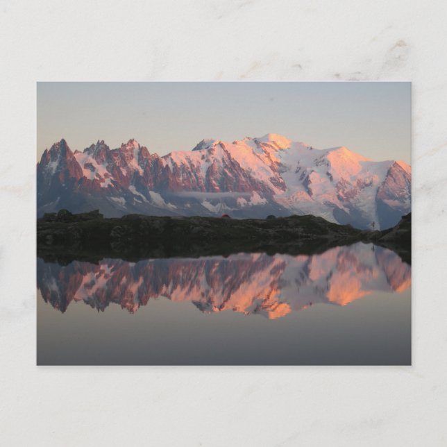 Chamonix Lac de Cheserys sunset Postcard (Front)