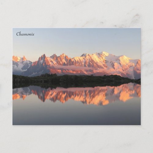 Chamonix Lac de Cheserys sunset Postcard