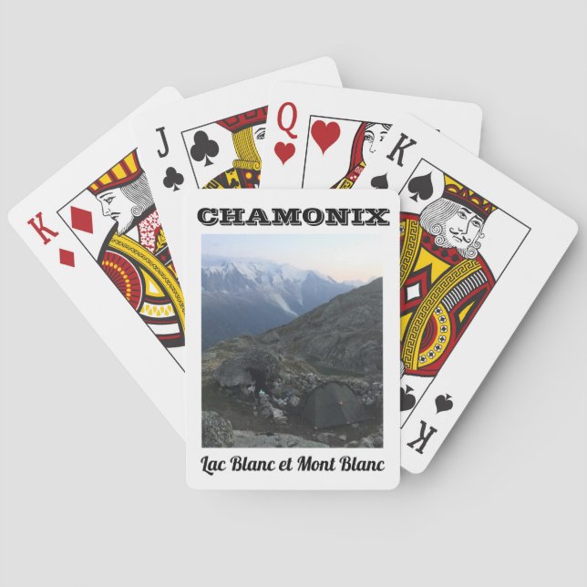 Chamonix Mont Blanc and Lac Blanc Poker Cards (Back)