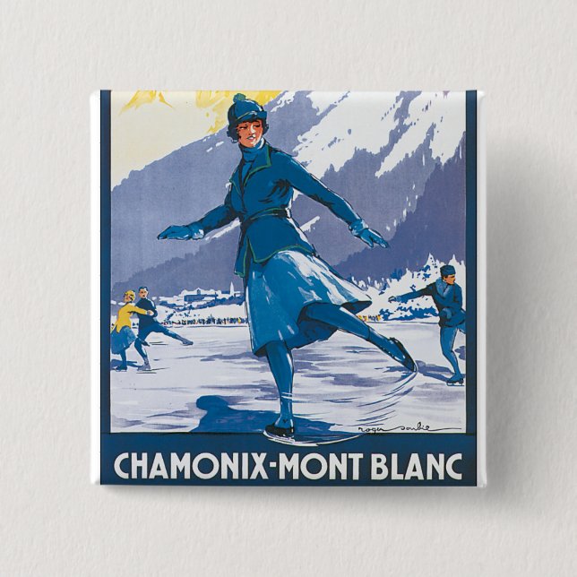 Chamonix-Mont Blanc Button (Front)