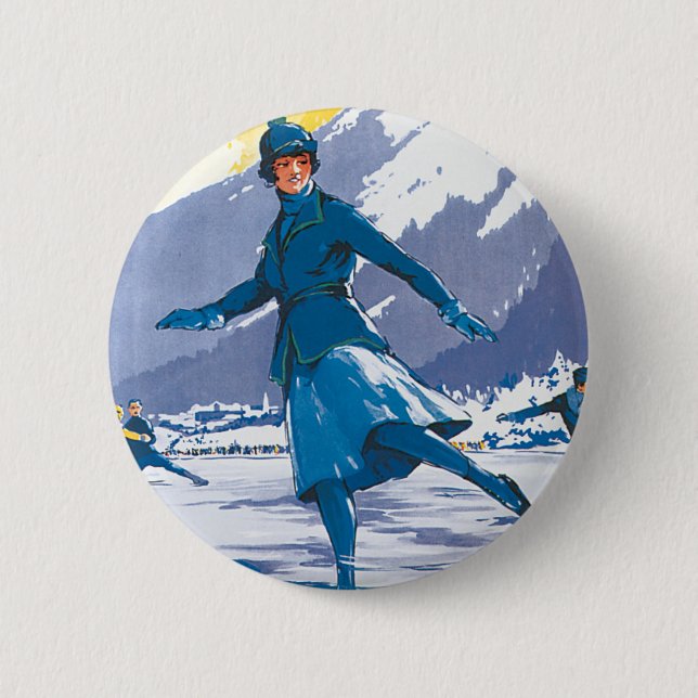 Chamonix-Mont Blanc Button (Front)