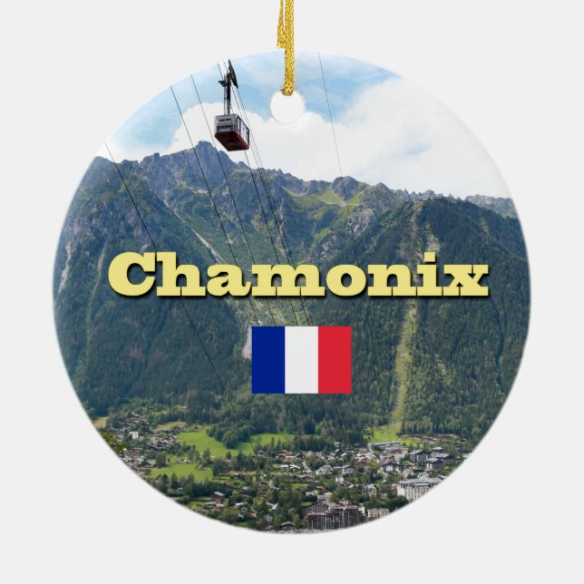 Chamonix - Mont Blanc Ceramic Ornament (Back)