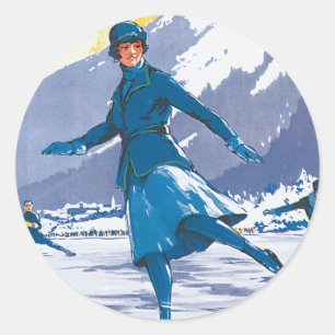 Chamonix-Mont Blanc Classic Round Sticker