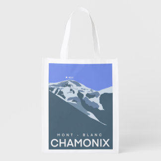 Chamonix, Mont Blanc, digital image Grocery Bag