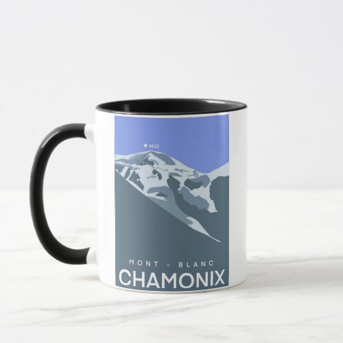Chamonix Mont Blanc digital image Mug