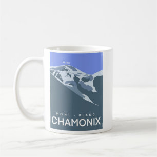 Chamonix, Mont-Blanc, digitally drawn, souvenir  Coffee Mug
