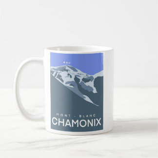 Chamonix, Mont-Blanc, digitally drawn, souvenir Coffee Mug