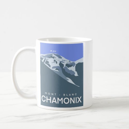 Chamonix Mont_Blanc digitally drawn souvenir  Coffee Mug