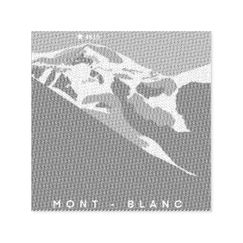 Chamonix Mont_Blanc digitally drawn souvenir  Self_inking Stamp