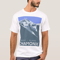 Chamonix, Mont-Blanc, digitally drawn, souvenir