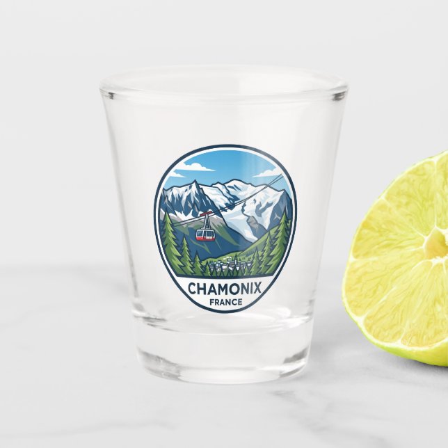 Chamonix Mont-Blanc France Shot Glass (Front)