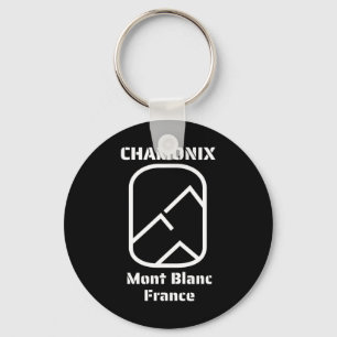 Chamonix Mont Blanc France Skiing Snowboarding  Keychain