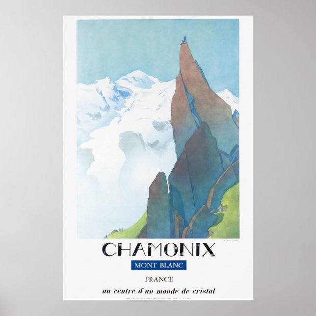 Chamonix, Mont-Blanc France,Travel Ski Poster (Front)