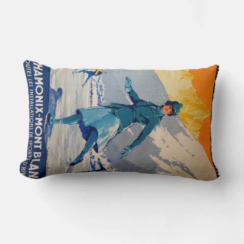 Chamonix  Mont Blanc Lumbar Pillow