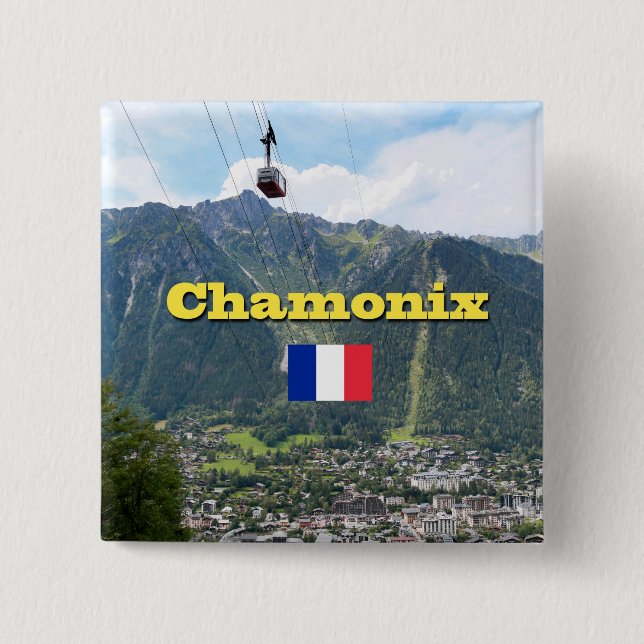 Chamonix - Mont Blanc Pinback Button (Front)