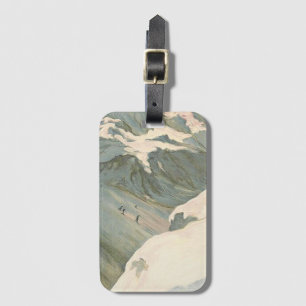 Chamonix Mont Blanc Vintage French Ski Luggage Tag